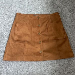 Tan suede skirt